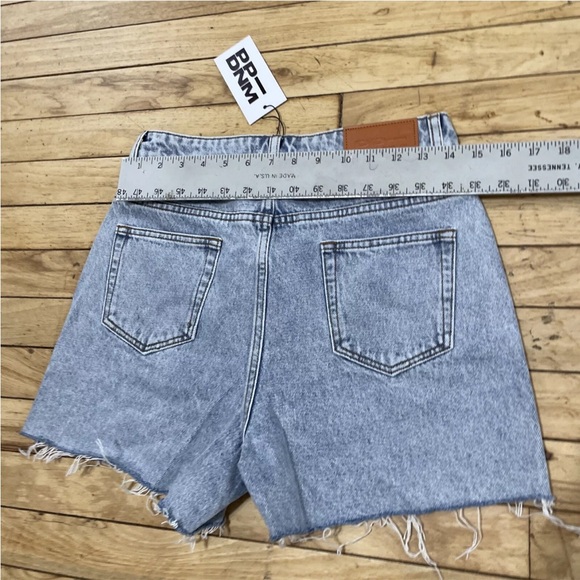 PRINCESS POLLY Denim Shorts Womens 6 Light Blue Fringe Hem Boho Beach Jean NEW - Picture 9 of 16